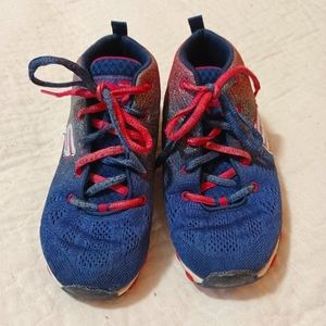 Girls Skechers Air Blue Pink Glitter Sneakers 4.5